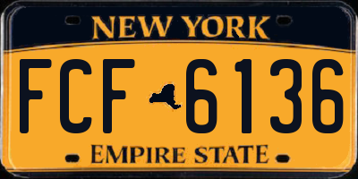 NY license plate FCF6136