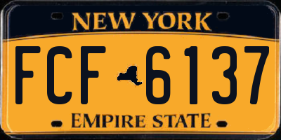 NY license plate FCF6137