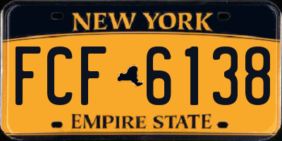 NY license plate FCF6138