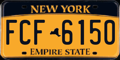 NY license plate FCF6150