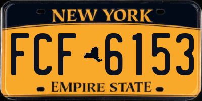 NY license plate FCF6153