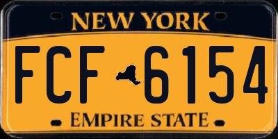 NY license plate FCF6154