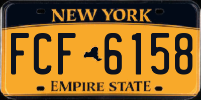 NY license plate FCF6158