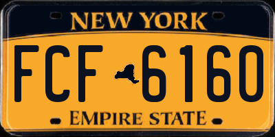NY license plate FCF6160