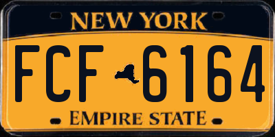 NY license plate FCF6164