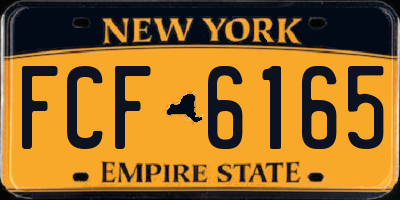 NY license plate FCF6165