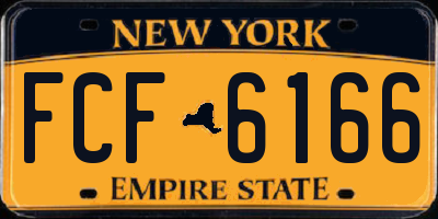 NY license plate FCF6166