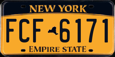 NY license plate FCF6171
