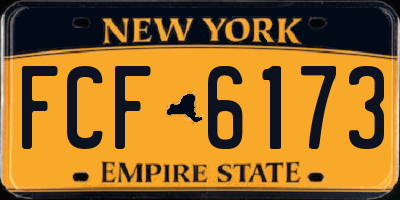 NY license plate FCF6173