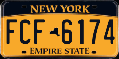 NY license plate FCF6174