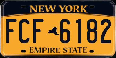 NY license plate FCF6182