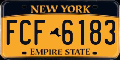 NY license plate FCF6183