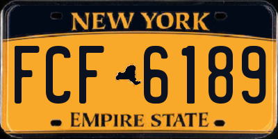 NY license plate FCF6189