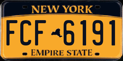 NY license plate FCF6191