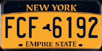NY license plate FCF6192
