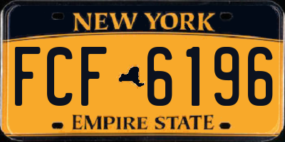 NY license plate FCF6196