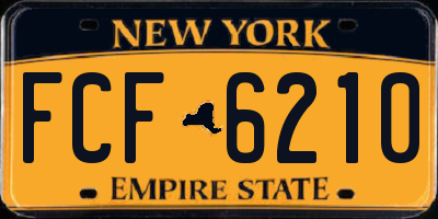 NY license plate FCF6210