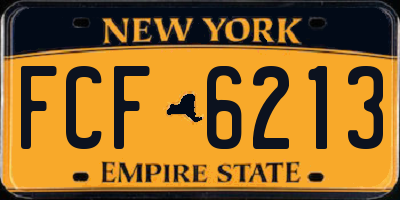NY license plate FCF6213