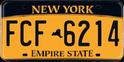 NY license plate FCF6214