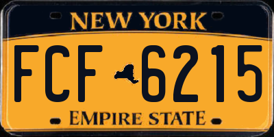 NY license plate FCF6215