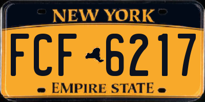 NY license plate FCF6217