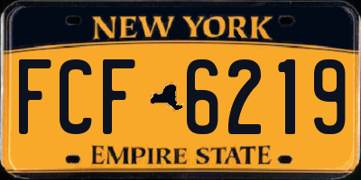 NY license plate FCF6219