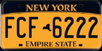 NY license plate FCF6222
