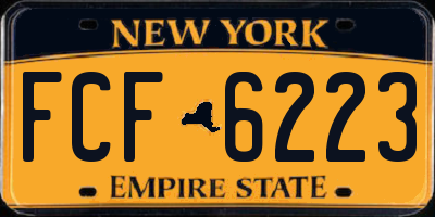 NY license plate FCF6223