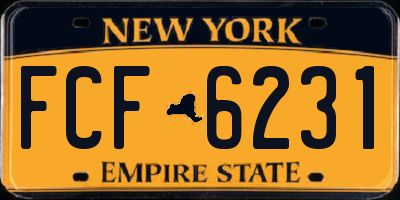 NY license plate FCF6231
