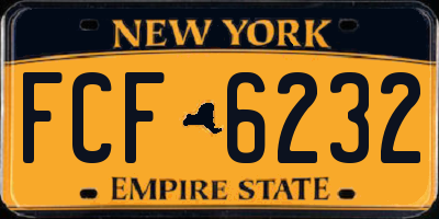 NY license plate FCF6232