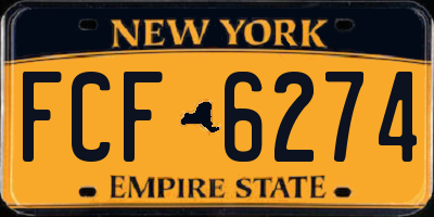 NY license plate FCF6274