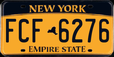NY license plate FCF6276