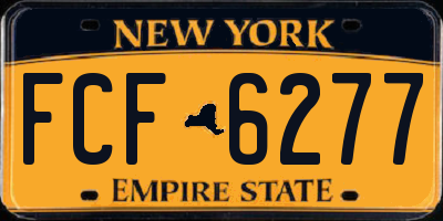 NY license plate FCF6277