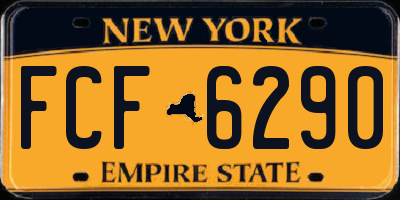 NY license plate FCF6290