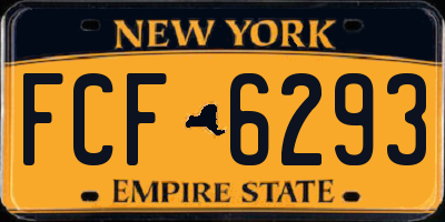 NY license plate FCF6293