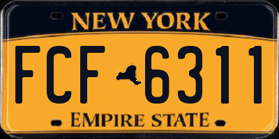 NY license plate FCF6311