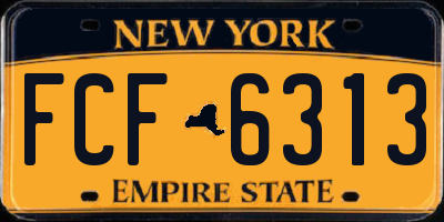 NY license plate FCF6313