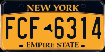 NY license plate FCF6314