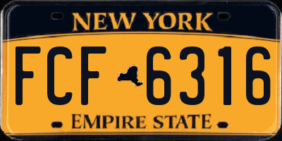 NY license plate FCF6316