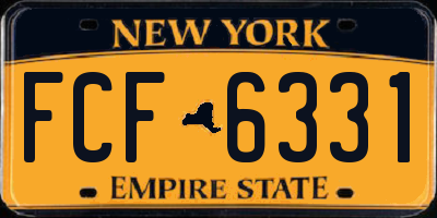 NY license plate FCF6331