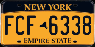 NY license plate FCF6338