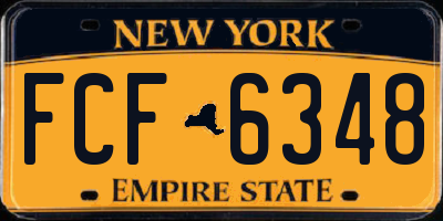NY license plate FCF6348