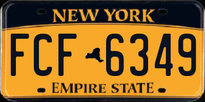 NY license plate FCF6349