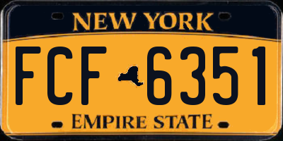 NY license plate FCF6351
