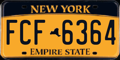 NY license plate FCF6364