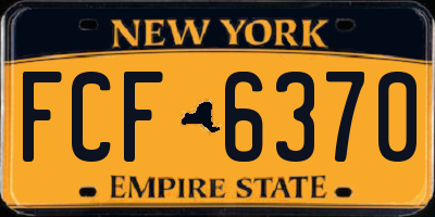 NY license plate FCF6370