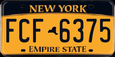 NY license plate FCF6375