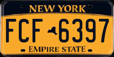 NY license plate FCF6397