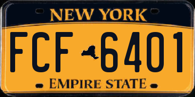 NY license plate FCF6401