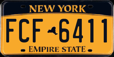 NY license plate FCF6411
